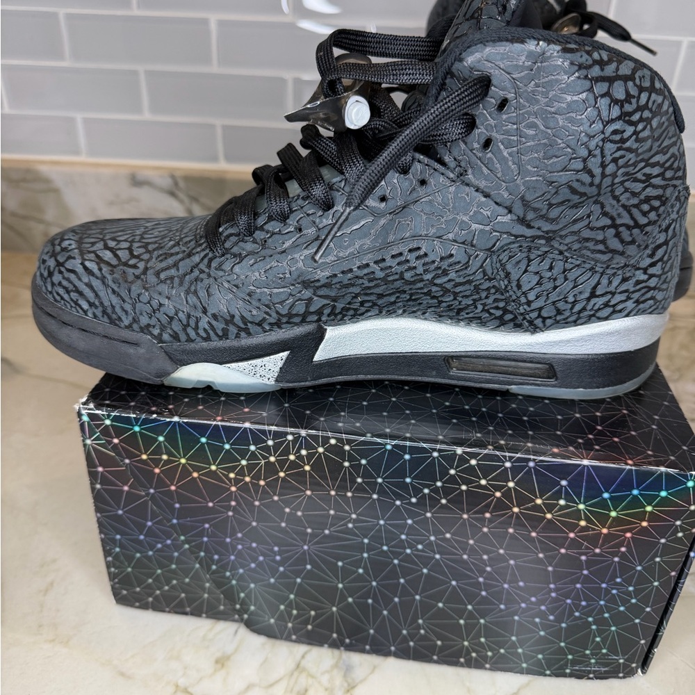 Authentic Air Jordan 3Lab5 Black Elephant Print Sneakers Men’s Used Sz 10.5 wbox - Picture 7 of 13